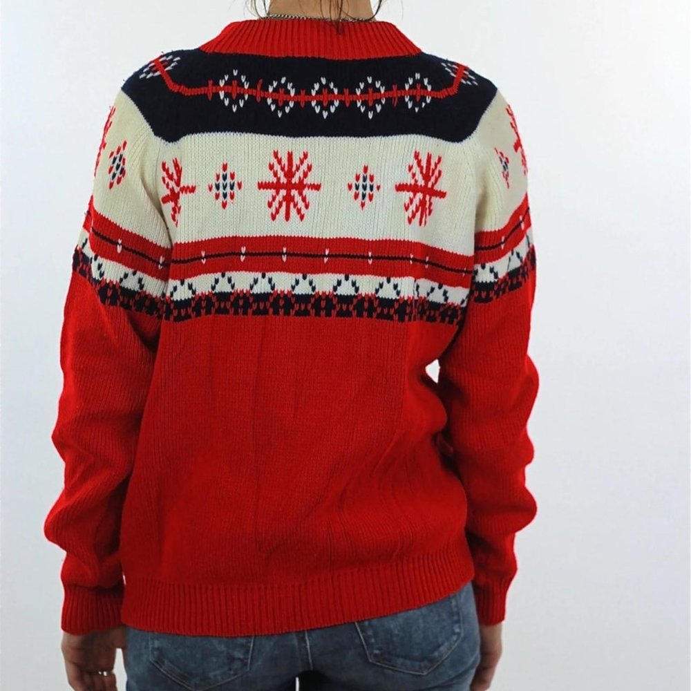 Vintage knit snowflake sweater - Picture 3 of 4
